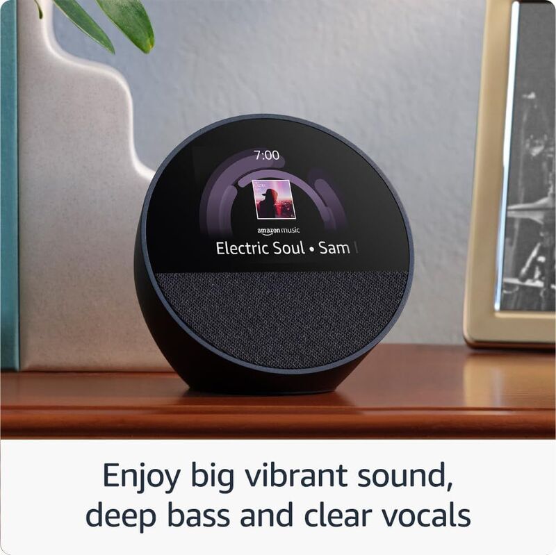 Amazon Echo Spot Smart Alarm Clock with Alexa