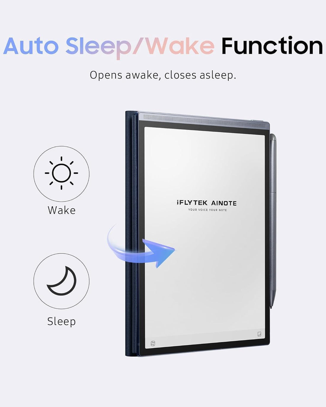 Premium PU Leather Protective Case for iFLYTEK AINOTE Air2 8.2" E-Ink Tablet
