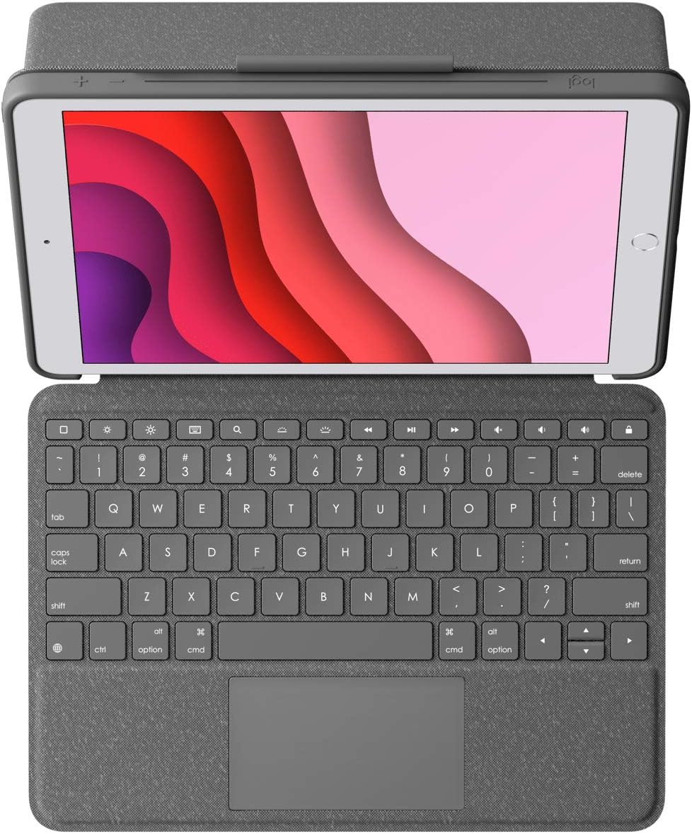Logitech Combo Touch for iPad (7th, 8th & 9th Gen : A2197/A2200/A2198/A2270/A2428/A2429/A2430), Keyboard Case