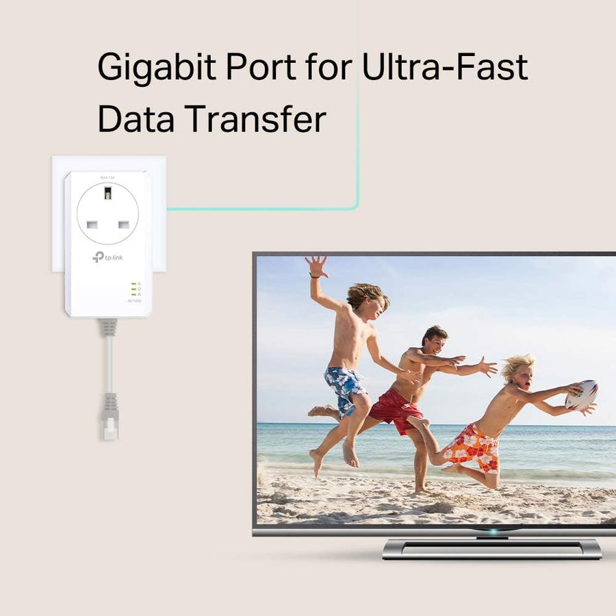 TP-Link TL-PA7017P KIT Gigabit Passthrough Powerline Starter Kit