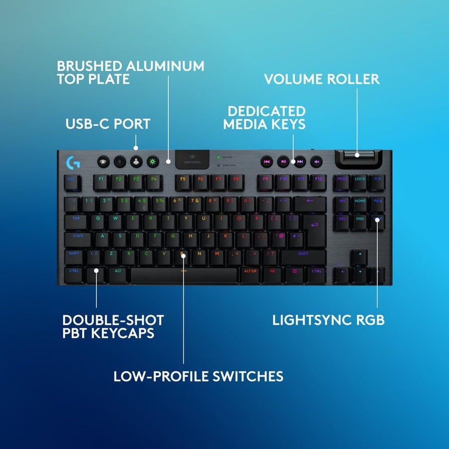 Logitech G915 X LIGHTSPEED TKL Low-Profile Wireless Gaming Keyboard
