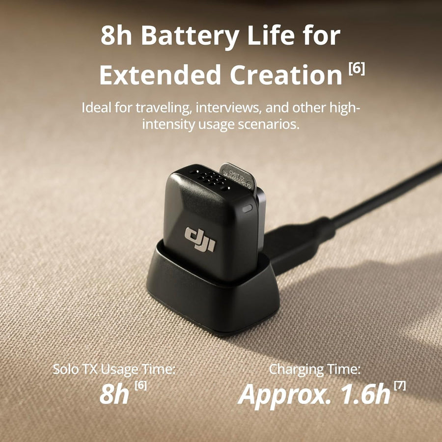 DJI Mic Mini Transmitter (Infinity Black), Ultralight, Detail-Rich Audio, DJI OsmoAudio, Noise Cancelling, Wireless Microphone for Camera/iPhone/Android, UAE Version, DJI Official Warranty Support