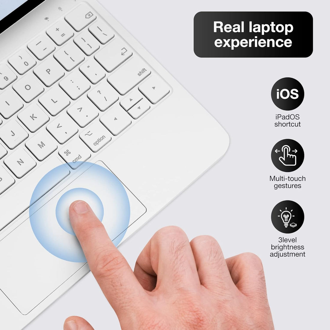 Mobee Magic Keyboard Case for iPad Air 11" (M3/M2, 2025/2024), iPad Pro 11 (4th/3rd/2nd/1st Generation) and iPad Air 5th/4th, Magnetic Keyboard Cover, Multi-Touch Panel, Backlit