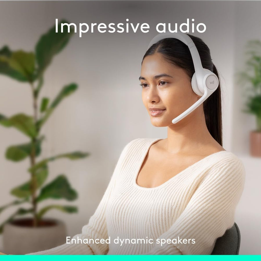 Logitech Zone 300 Wireless Bluetooth Headset With Noise-Cancelling Microphone
