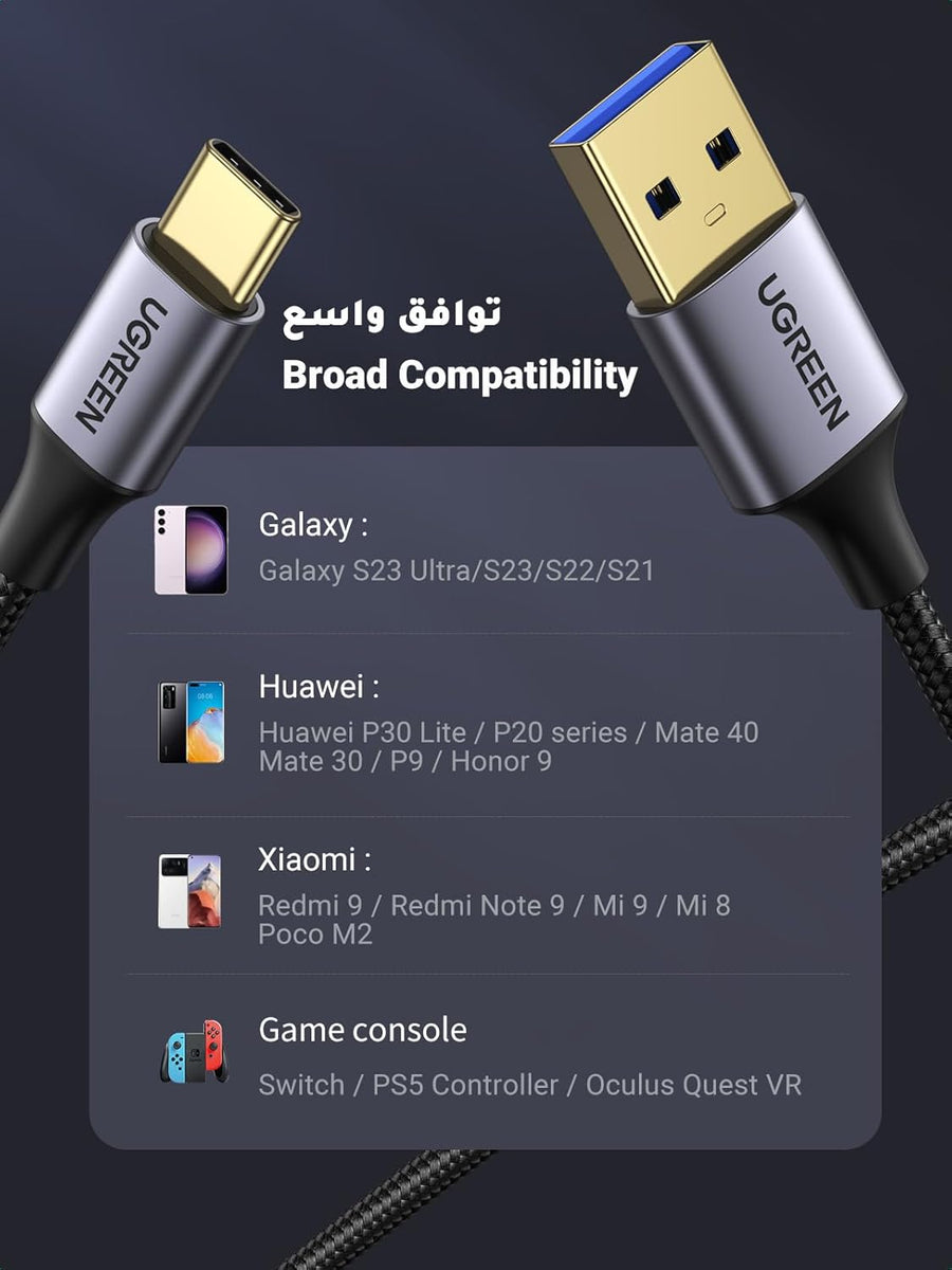 UGREEN USB A to USB C 3.0 Cable 2m