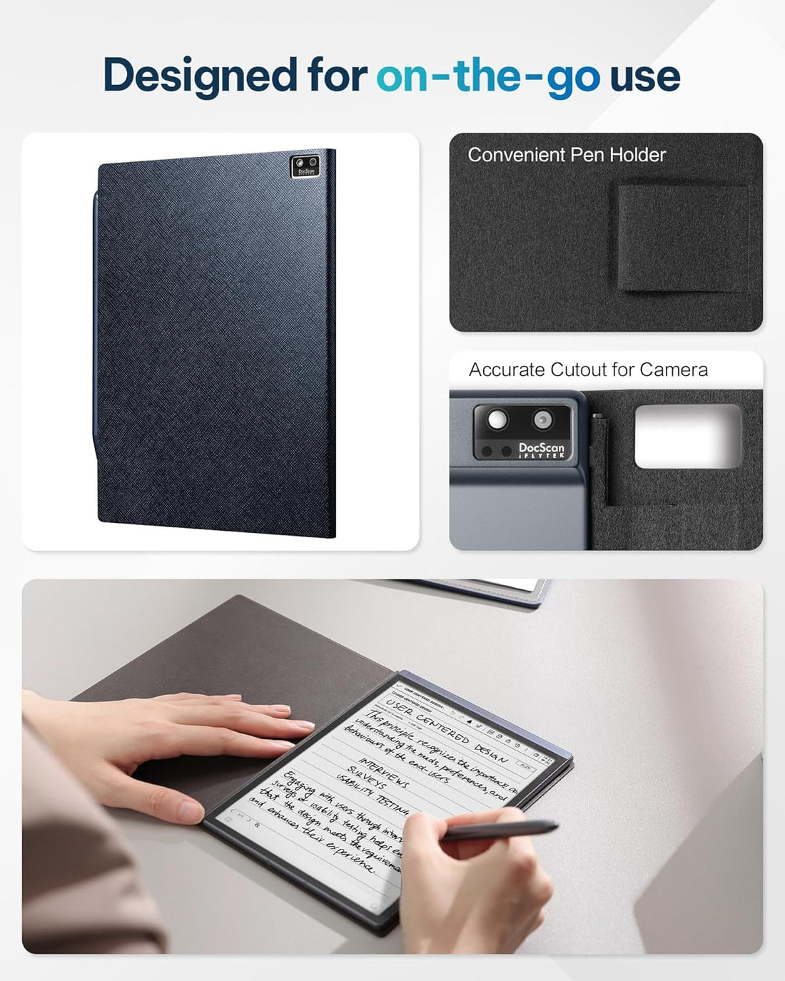 Protective Folio Case for iFLYTEK AINOTE Air2 Note-Taking Tablet 8.2"