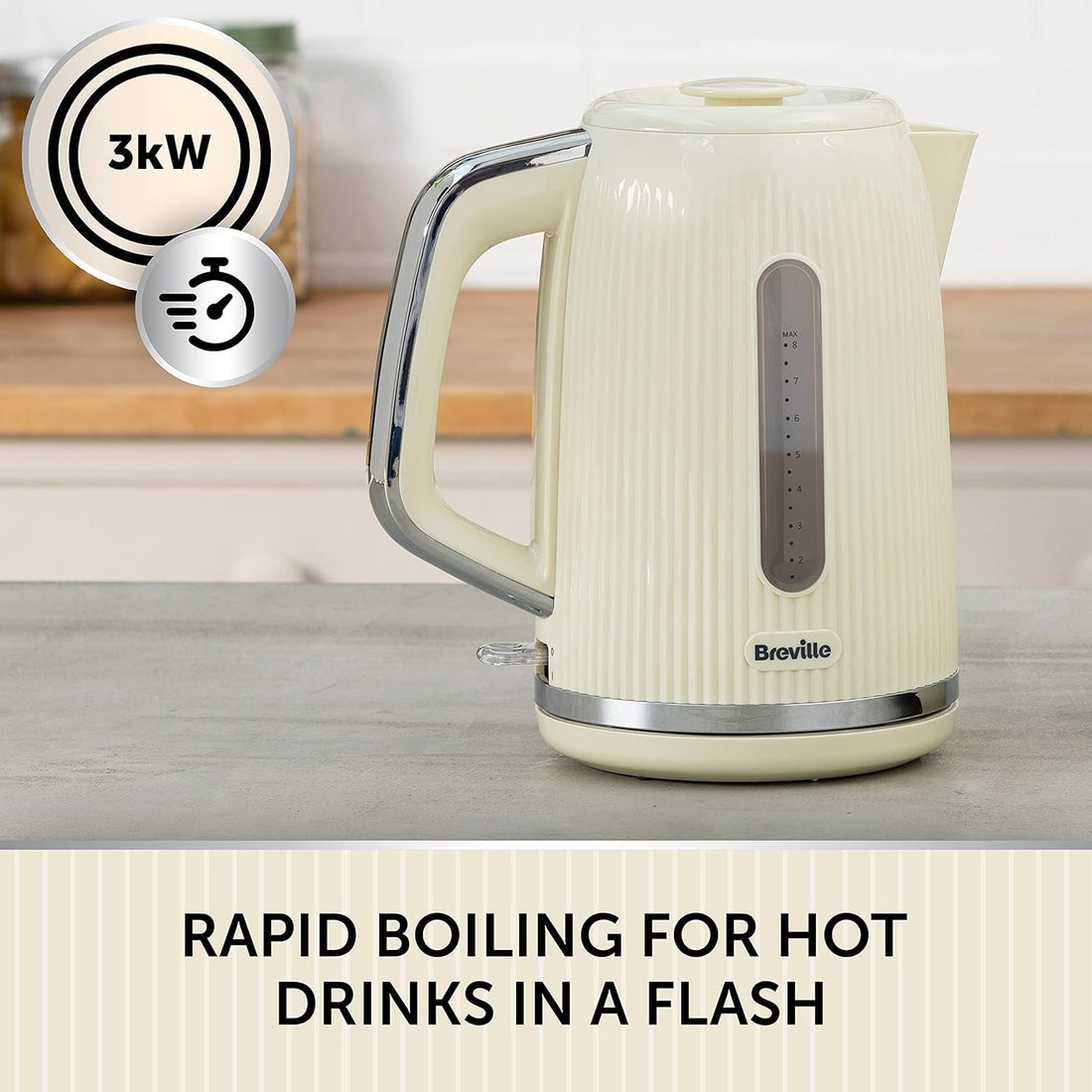 Breville Bold Vanilla Cream Electric Kettle