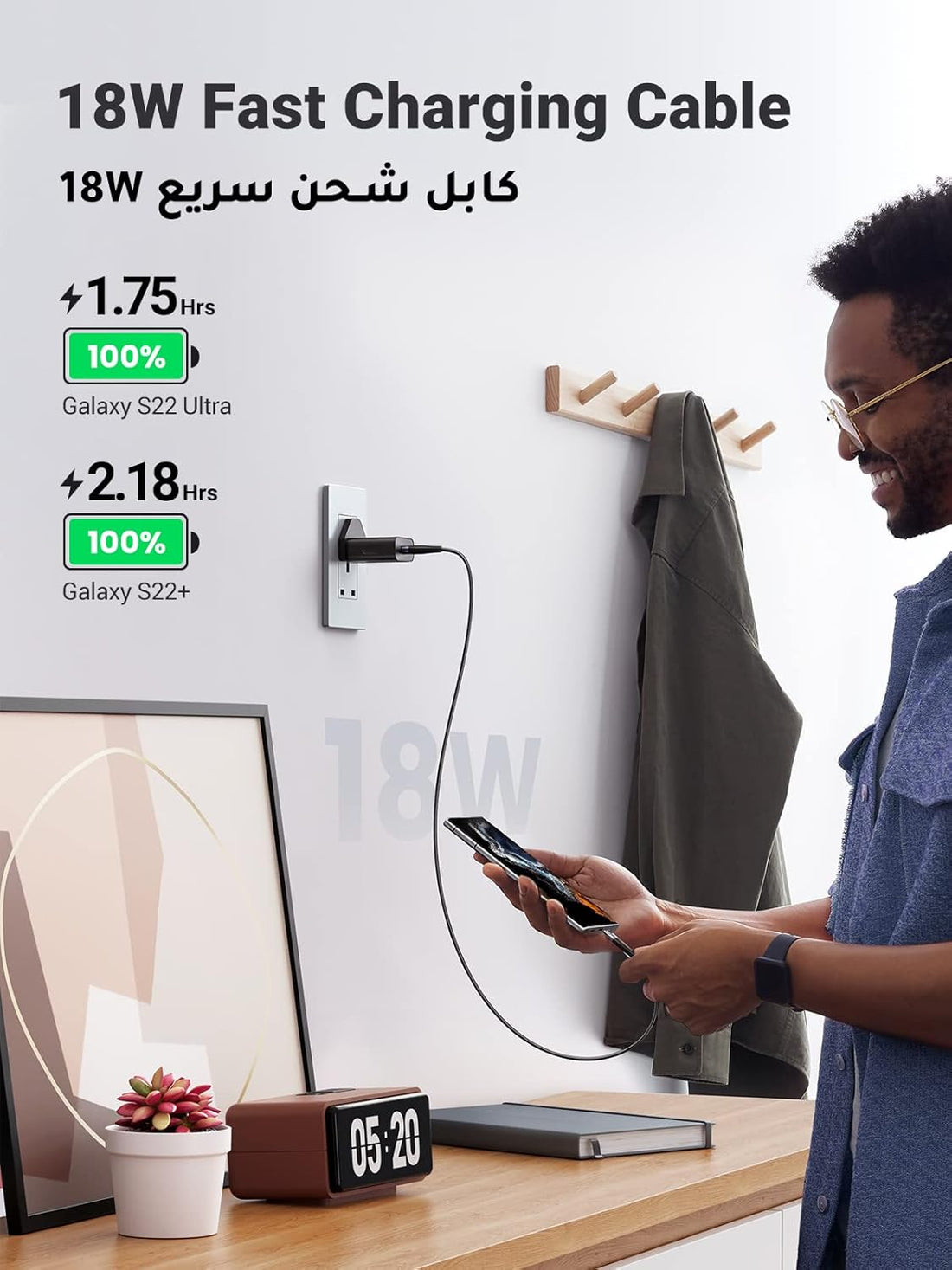 UGREEN USB C Cable 3A Fast Charging Cable Nylon Braided