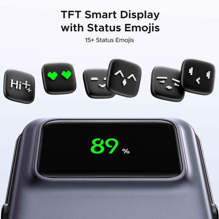 UGREEN Uno Wireless Power Bank Fast Charging 10000mAh Magnetic Mobile Phone Portable Charger PD20W with Foldable Stand and TFT Display Battery Pack MagSafe Compatible with iPhone 16-12 Series
