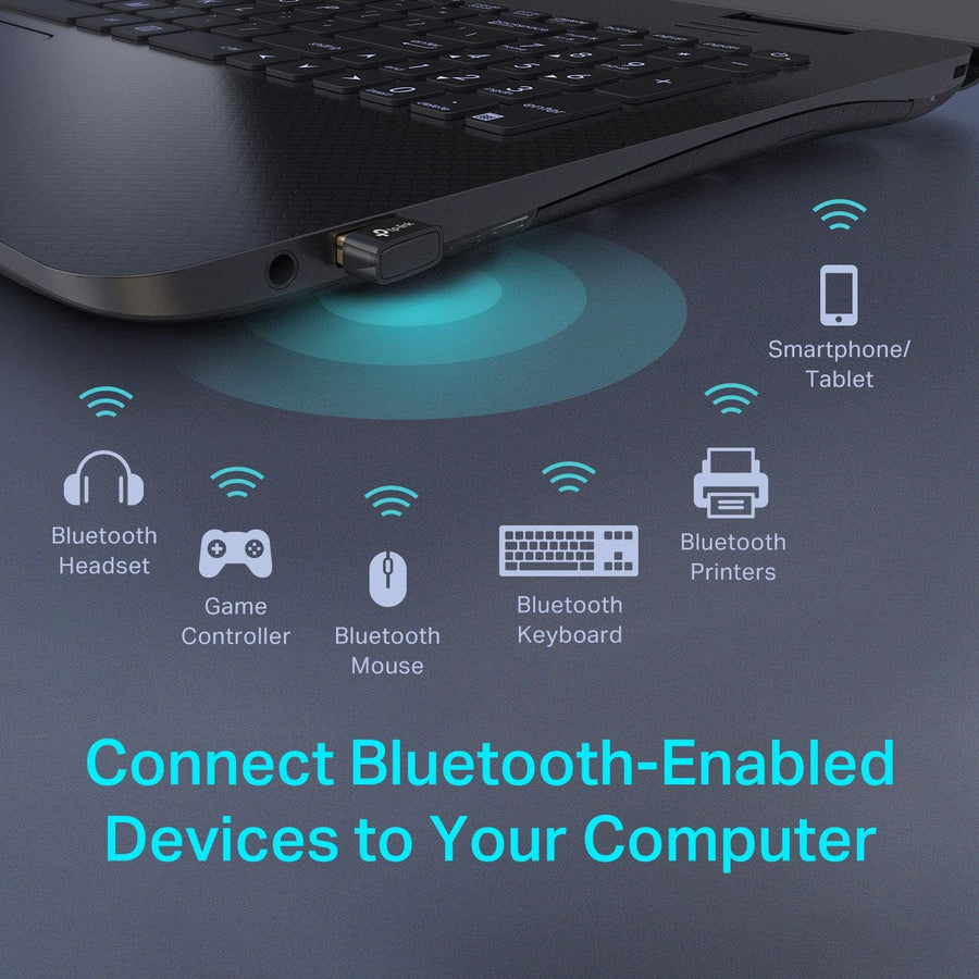 TP-Link USB Bluetooth Adapter for PC(UB400), 4.0 Bluetooth Dongle Receiver Support Windows 11/10/8.1/8/7/XP for Desktop, Laptop, Mouse, Keyboard, Printers, Headsets, Speakers, PS4/ Xbox Controllers