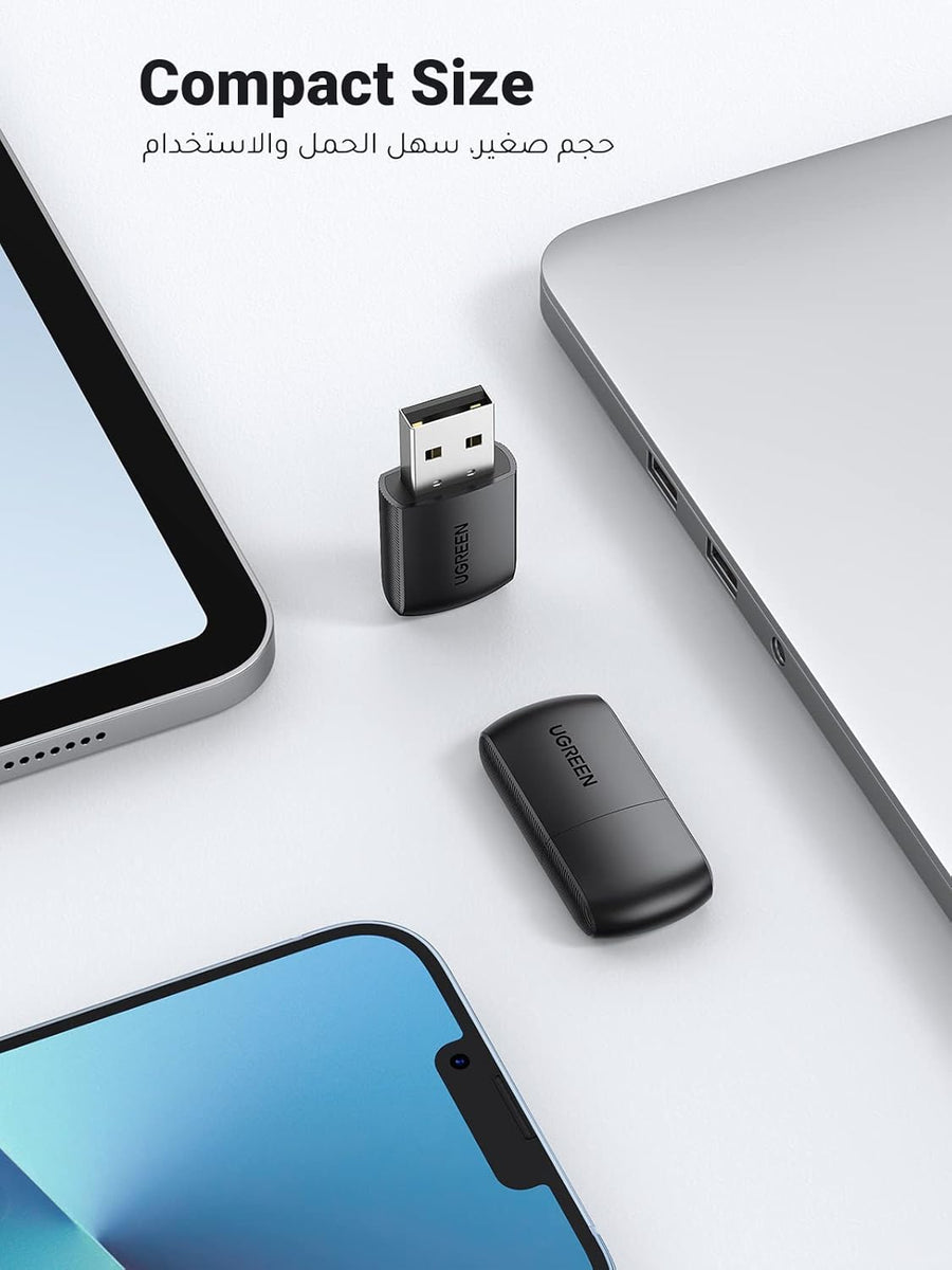 UGREEN USB WiFi Adapter for Desktop PC AC650 5G/2.4G Dual Band WiFi Dongle Mini Wireless USB Computer Network Adapter Compatible with Windows 11