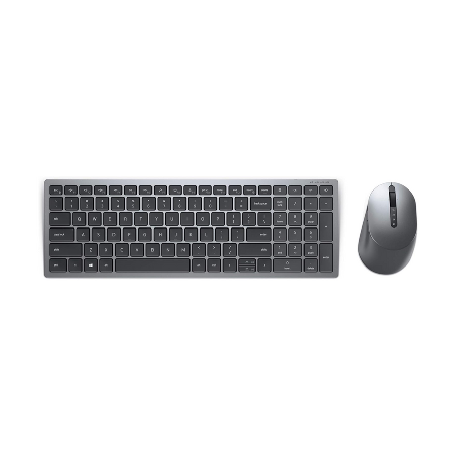 Dell KM7120W Multi-Device Bluetooth & Wireless Keyboard and Mouse Qwerty -Titan Gray (Arabic-English)