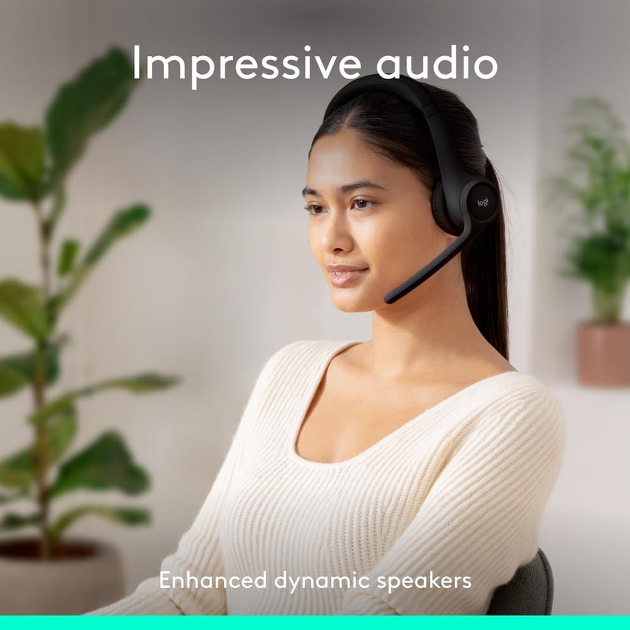 Logitech Zone 300 Wireless Bluetooth Headset With Noise-Cancelling Microphone