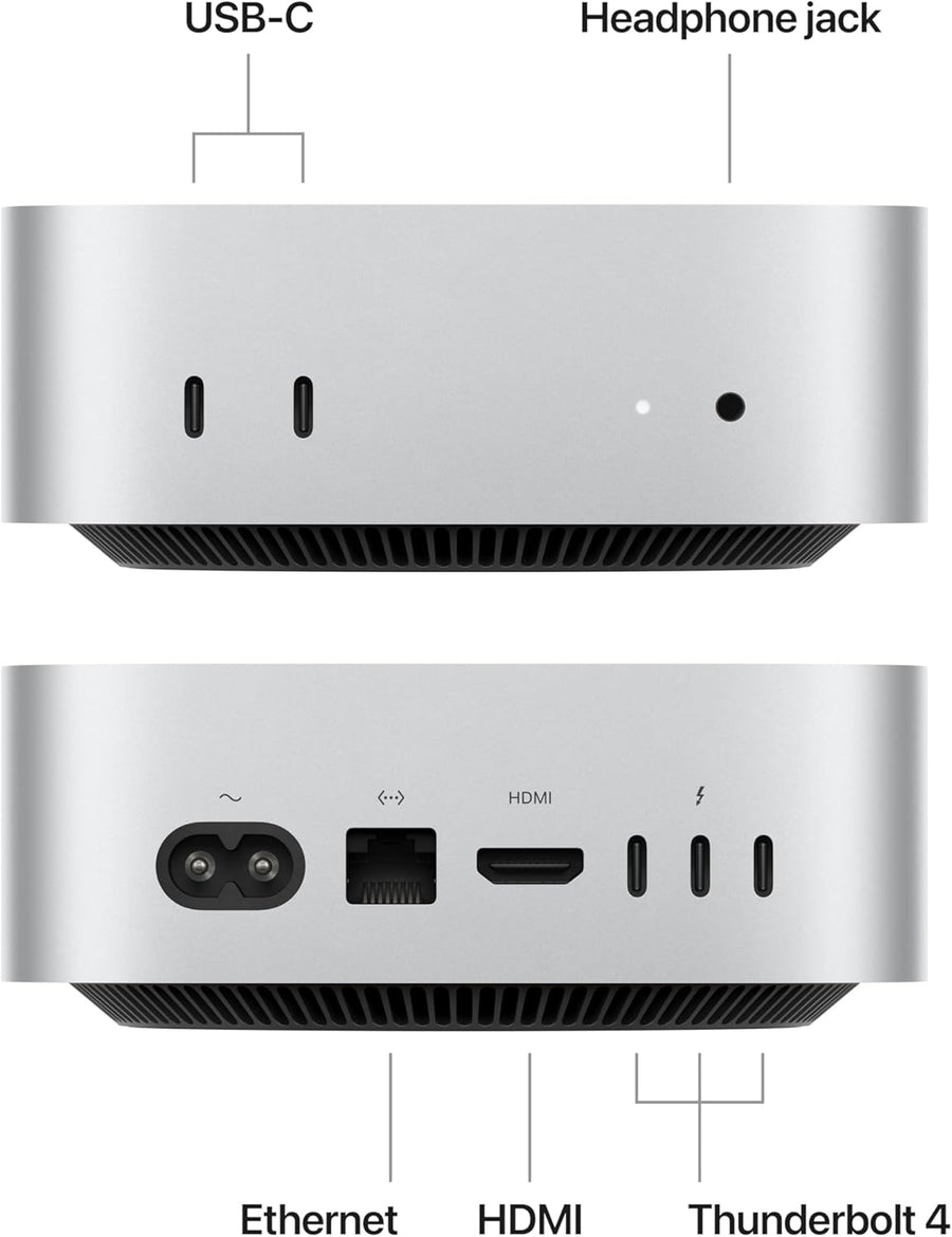 Apple 2024 Mac mini (Apple M4 chip with 10-core cpu and 10-core gpu, 16GB Unified Memory, 256GB) - Silver
