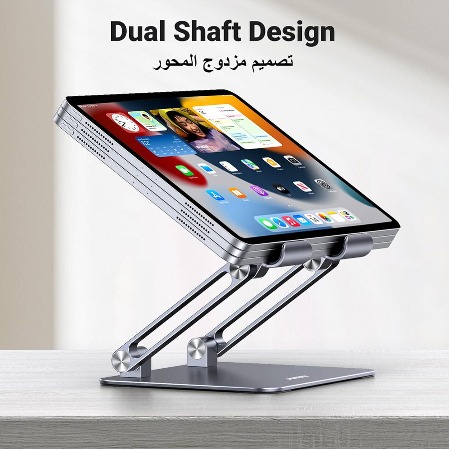UGREEN iPad Stand Metal Ultra Stable Foldable Tablet Holder Stand Angle Adjustable Tablet Mount for Desk Compatible