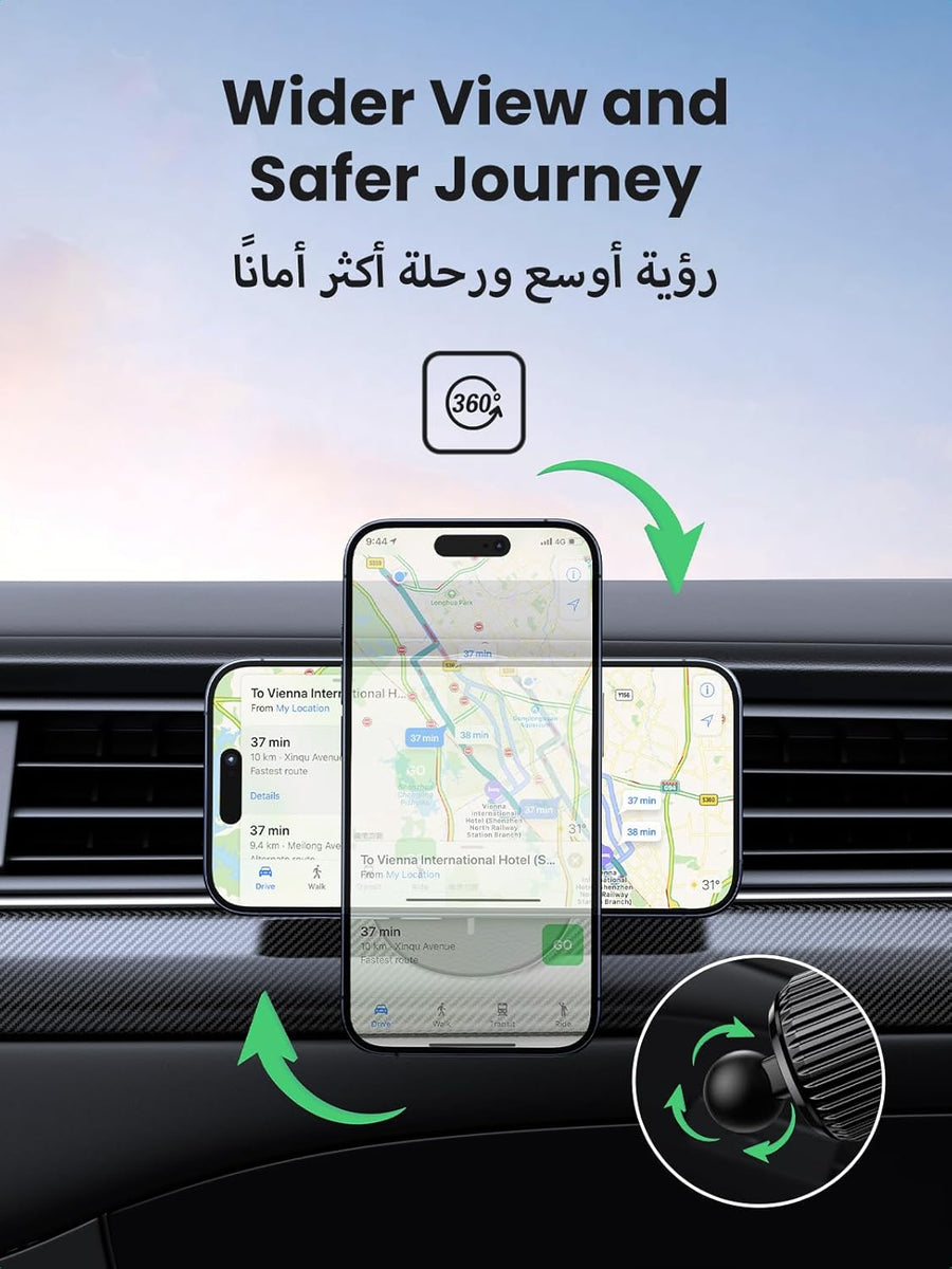 UGREEN iPhone Magsafe Charger Car Wireless Charging Holder Air Vent Car Cradle Stable Hook