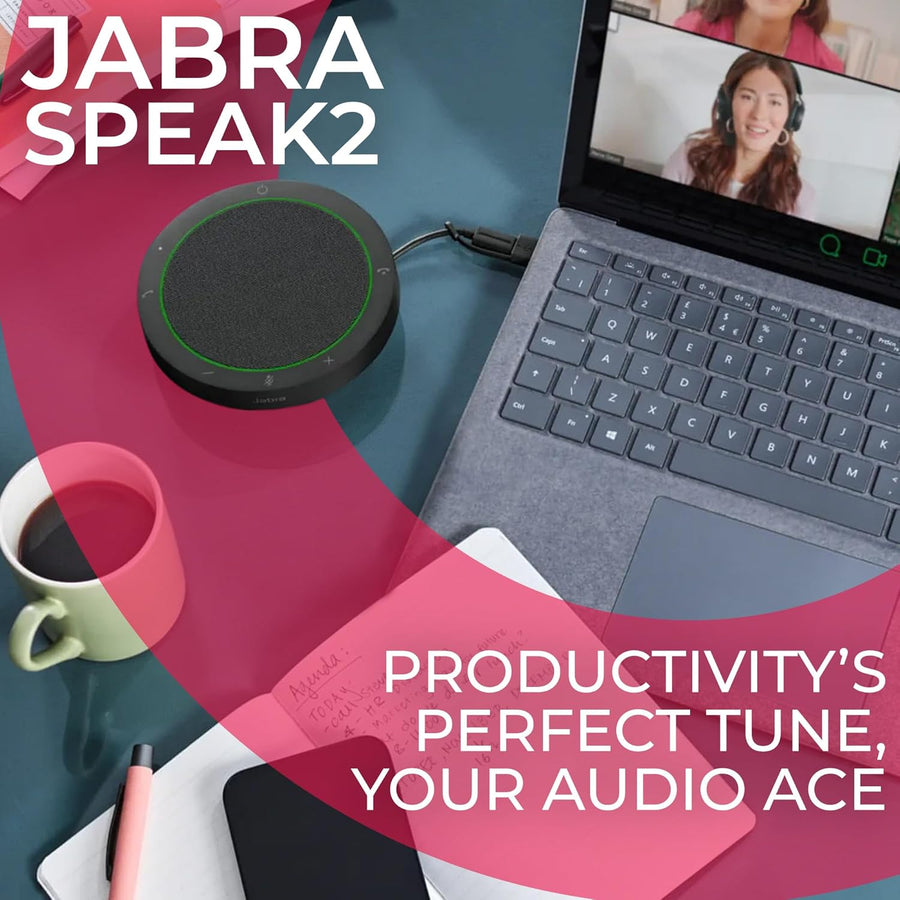 Jabra Speakerphone Speak2 40 UC with Global Teck Microfiber Cloth