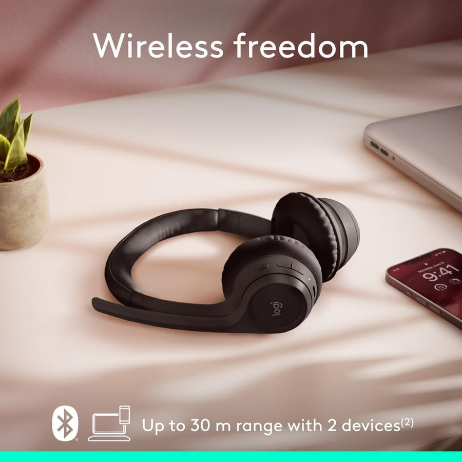 Logitech Zone 300 Wireless Bluetooth Headset With Noise-Cancelling Microphone