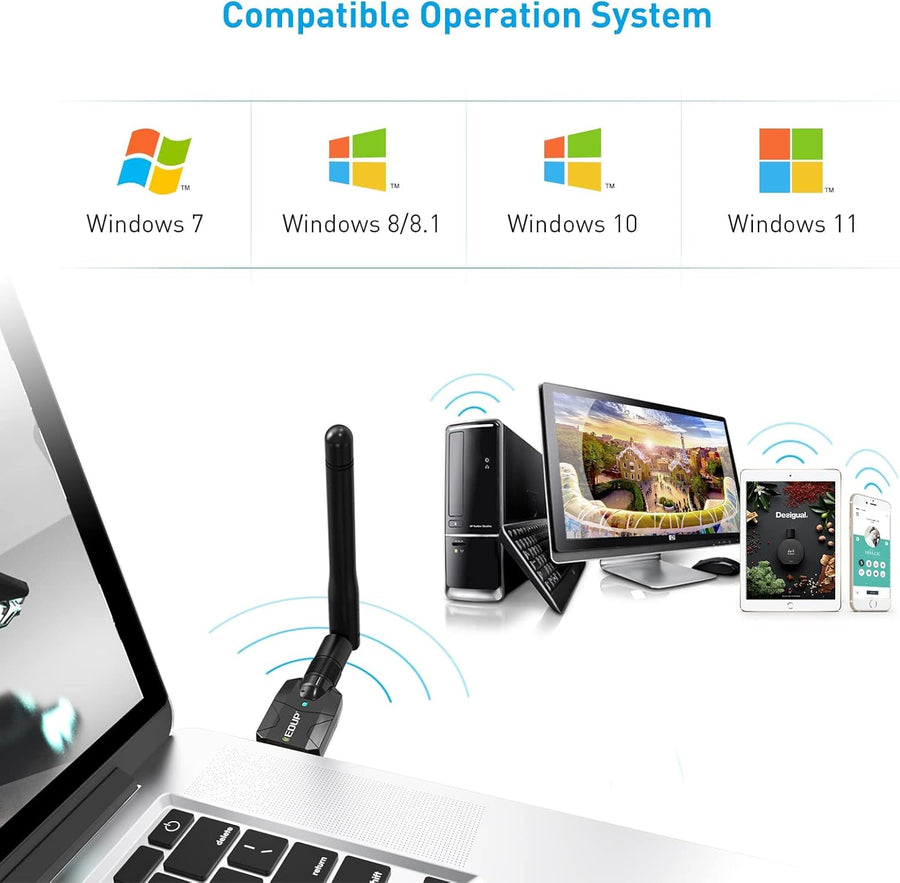 TERRIFI USB Bluetooth 5.1 Adapter for PC USB Bluetooth Adapter Wireless Audio 328FT