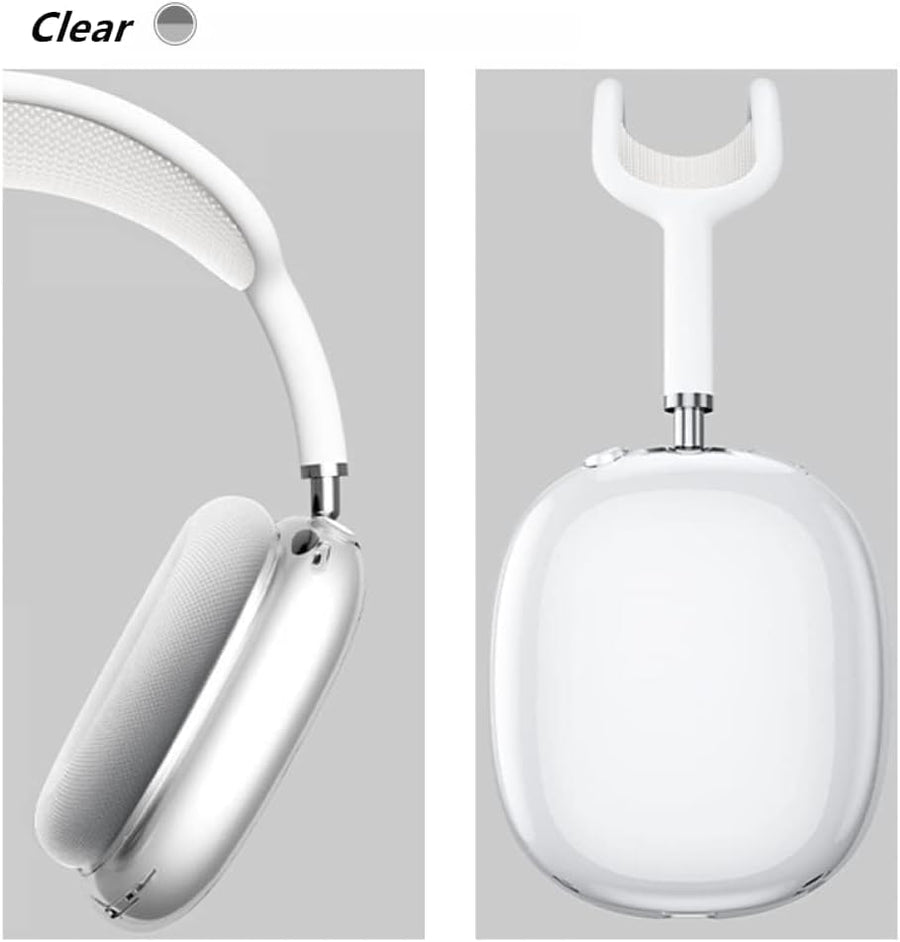 Goodern Compatible for Apple AirPods Max Case Cover Silicone Transparent Protective Sleeve Waterproof Headphones Case Cover Airpods Max Accessories Clear Soft Skin for AirPod Max Durable Shell-Clear