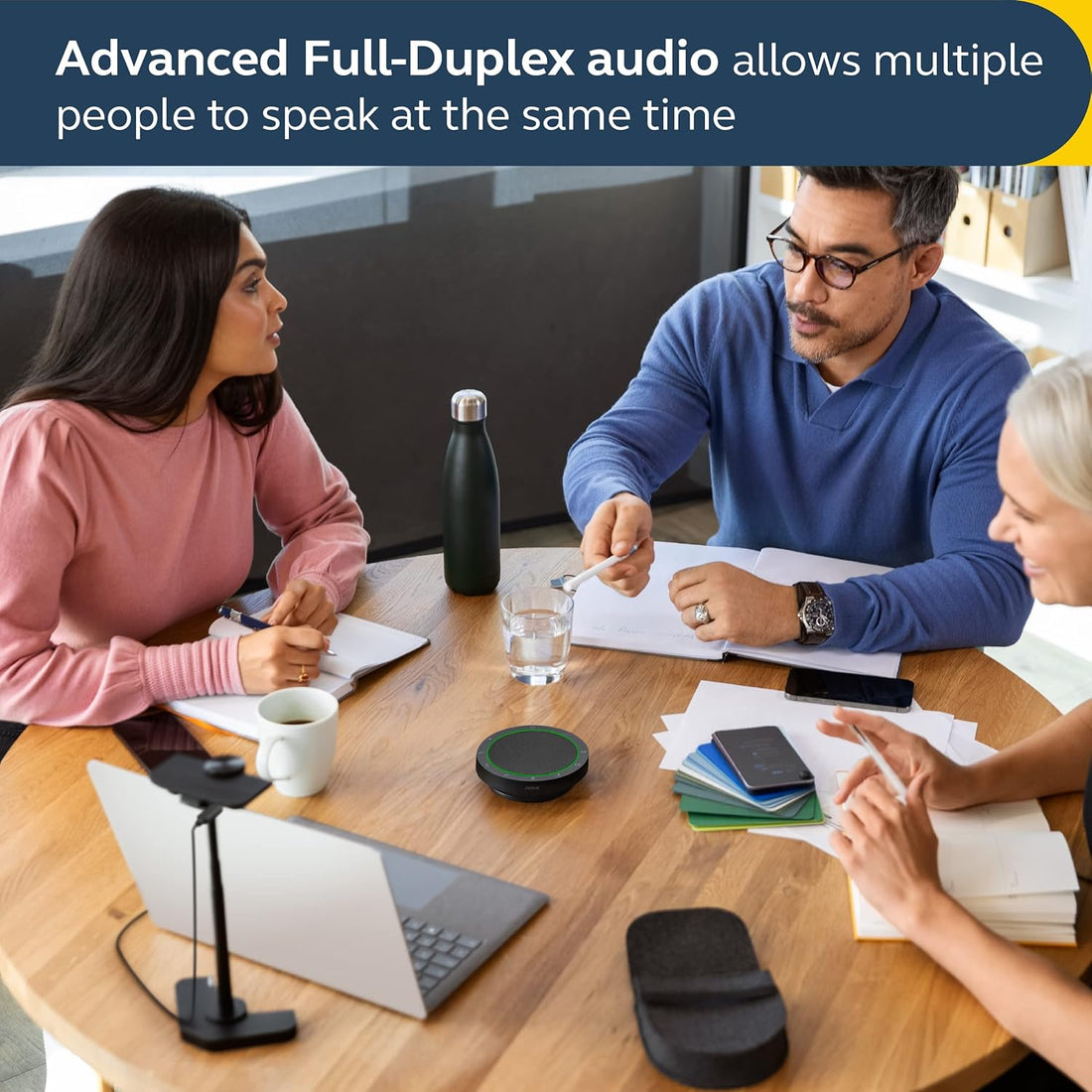 Jabra Speak2 55 Wireless Bluetooth Speakerphone - Portable Speaker with 4 Noise-Cancelling Mics