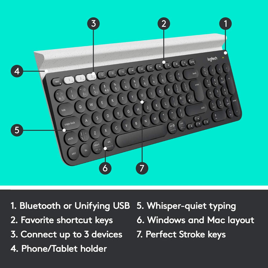 Logitech K780 Multi-Device Wireless Keyboard for Windows