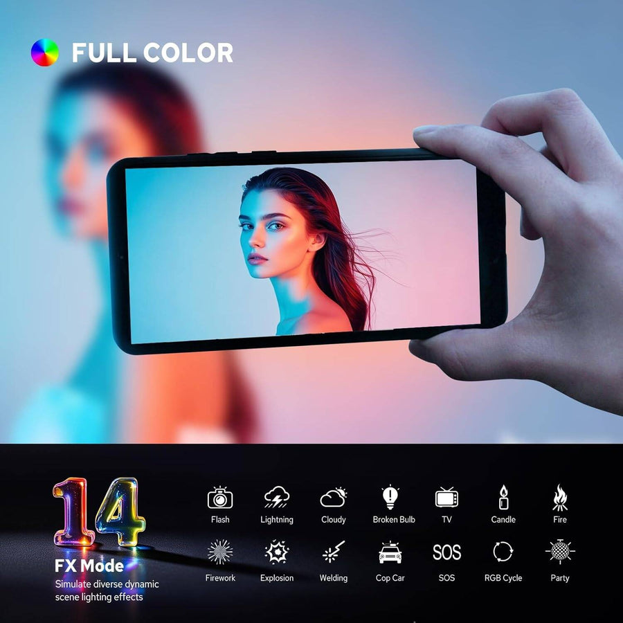 Godox MA5R 2-in-1 RGB Phone Selfie Light & Magnetic Power Bank Ultra-Thin 4900mAh Light with 1800K-10000K Color Temp