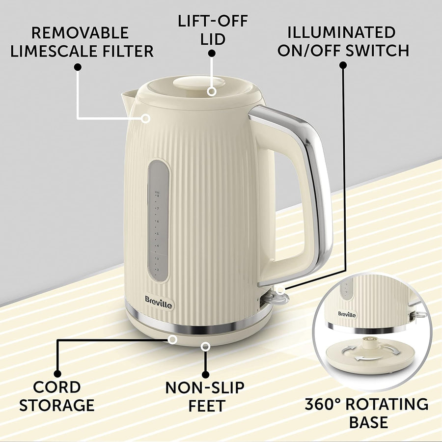 Breville Bold Vanilla Cream Electric Kettle