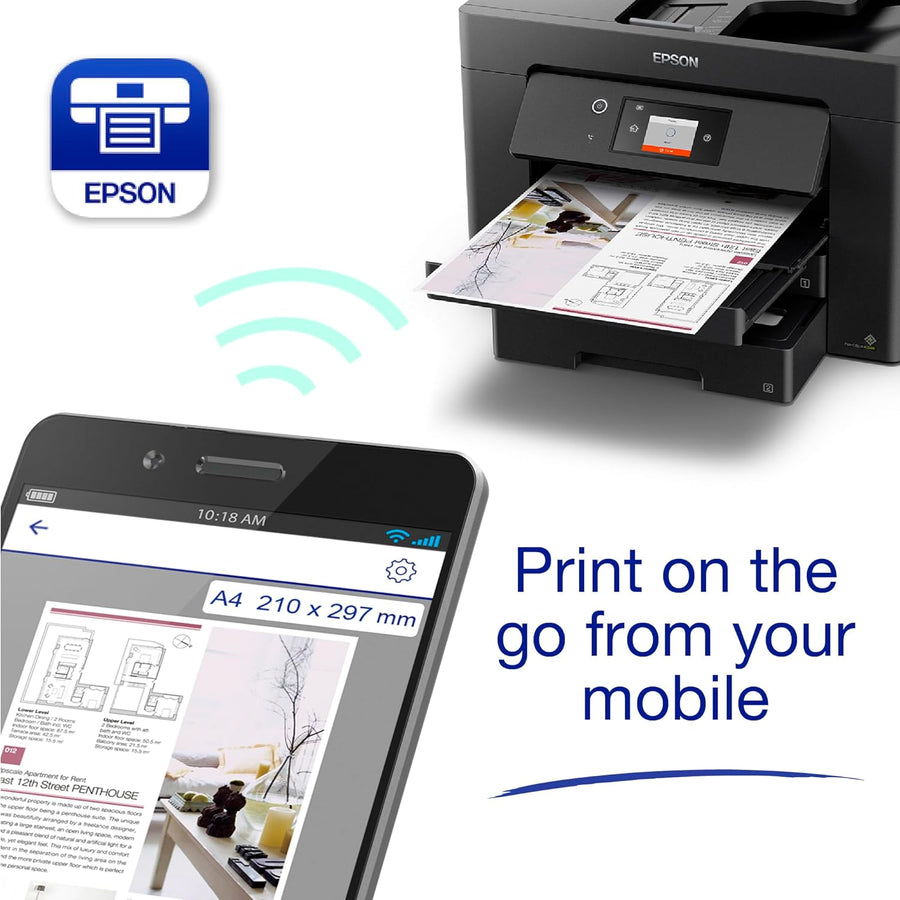 Epson WorkForce WF-7830 All-in-One Wireless Colour Printer with Scanner