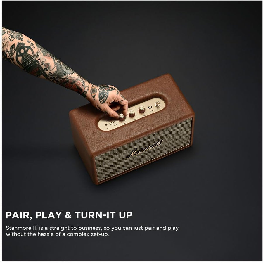 Marshall Stanmore III 50W Premium Home Wireless Speaker with Bluetooth 5.2 and Multiple Inputs