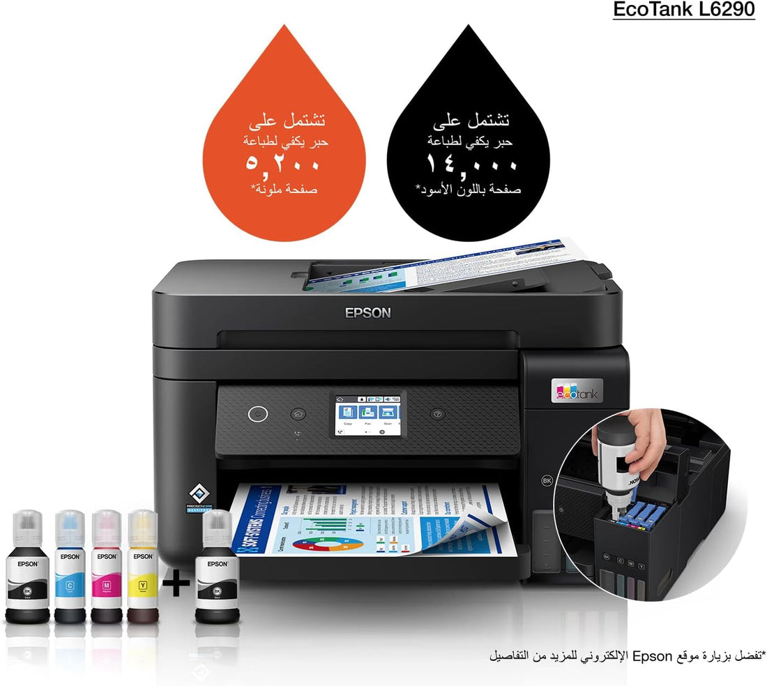 Epson Ecotank L6290 Office Ink Tank Printer A4 Colour 4 In 1 With Adf