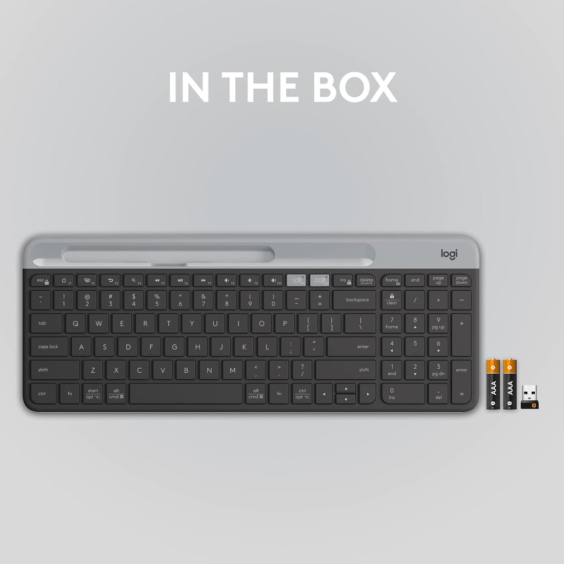 Logitech K580 Slim Multi-Device Wireless Keyboard - Bluetooth/Receiver