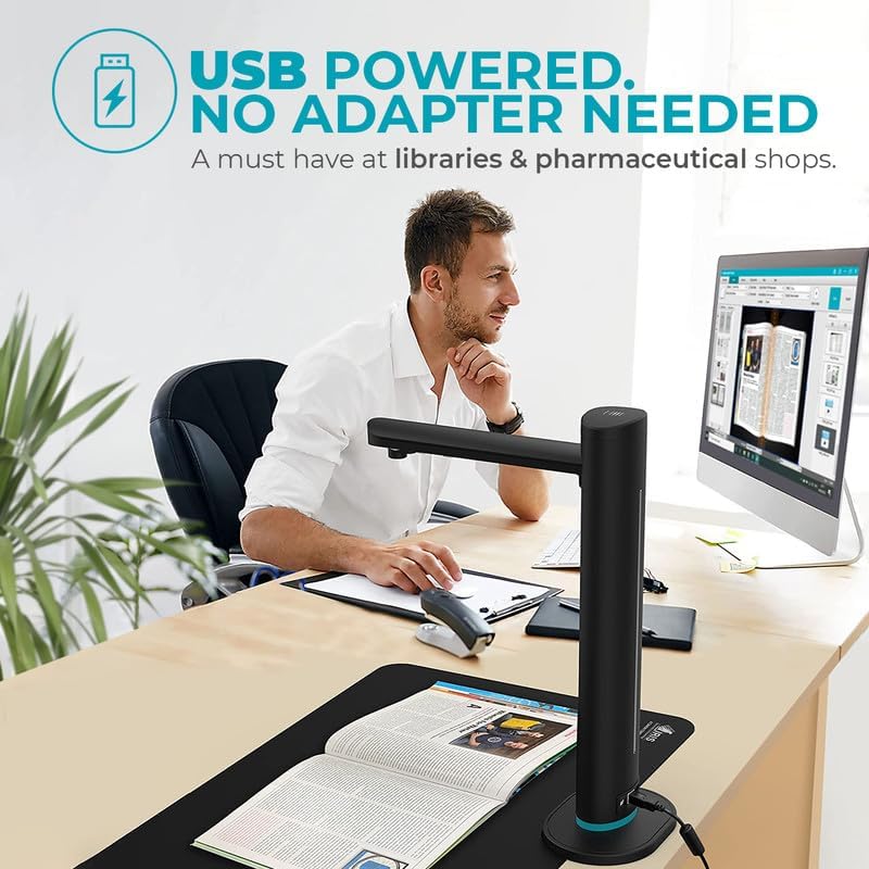 IRIScan Desk scanner for laptop document camera a3 Scanner- v6business :2x16MP/21MP visualizer