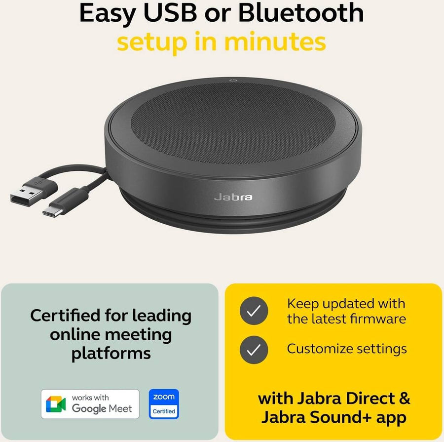 Jabra Speak2 75 Conferencing Speakerphone with Link 380 USB-A