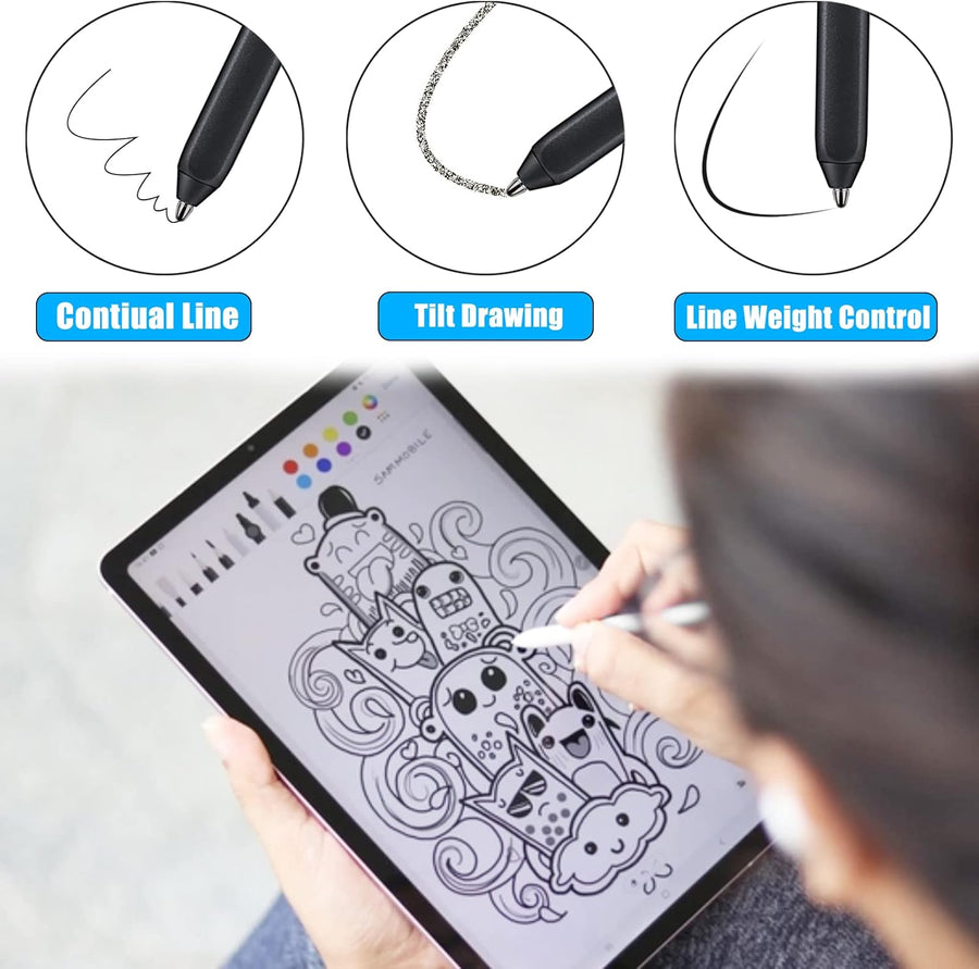 Universal Fit No Worn Out Fine Titanium Alloy Fine Pencil Nibs Compatible with BOOX Pen 2 Pro,iReader,IFLYTEK,Lamy AL-Star Digital Pen