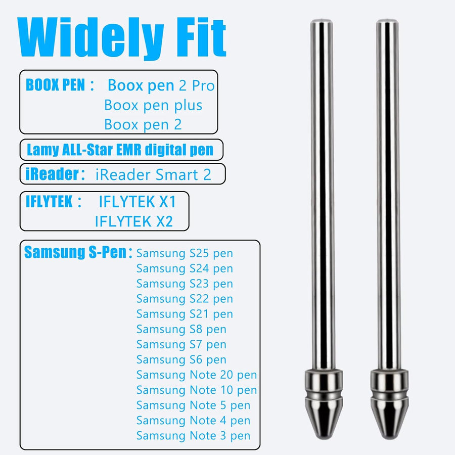Universal Fit No Worn Out Fine Titanium Alloy Fine Pencil Nibs Compatible with BOOX Pen 2 Pro,iReader,IFLYTEK,Lamy AL-Star Digital Pen