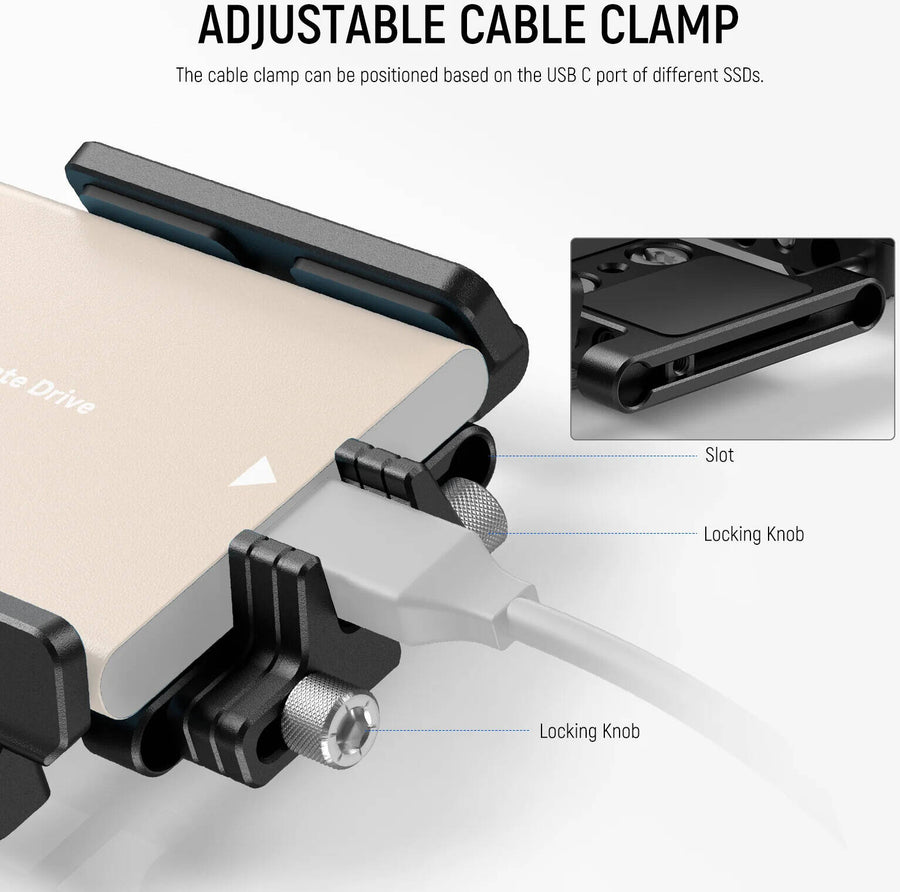NEEWER Mount Bracket SSD Holder with Cold Shoe Clamp