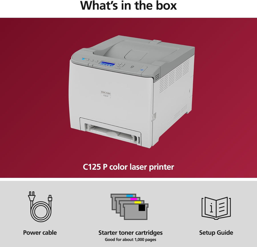 RICOH C125 P Color Laser Printer
