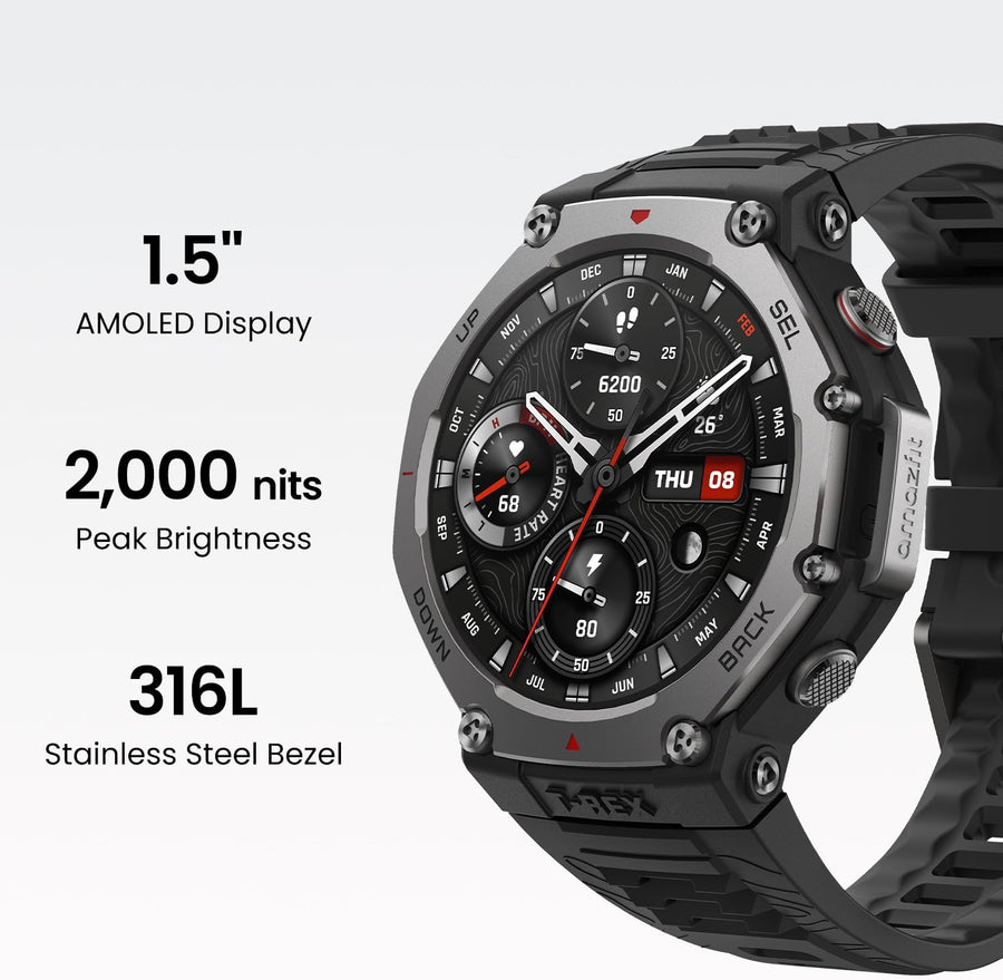 Amazfit T-Rex 3 Rugged/Military Smart Watch 48mm