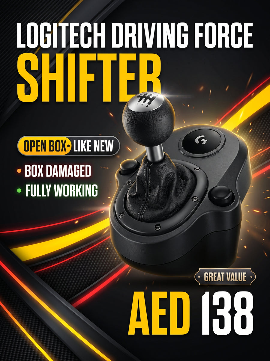 Logitech Driving Force Shifter for G29 G920 G923 – 6-Speed Racing Gear Shifter with Push-Down Reverse