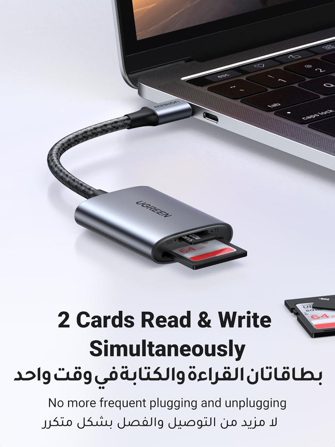 UGREEN SD Card Reader USB C Micro SD Card Adapter OTG Memory Adapter for iPhone 16/15 Series