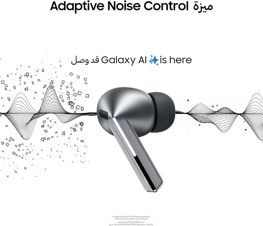 Samsung Galaxy Buds3 Pro, Silver, Wireless Bluetooth Earbuds with Adaptive