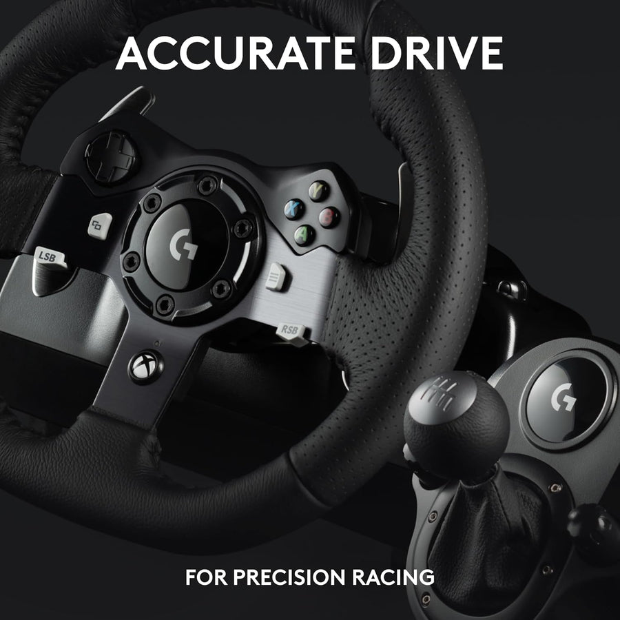 Logitech G920 Driving Force Racing Wheel for Xbox One and PC & Driving Force Racing Shifter for G29 and G920 941-000130