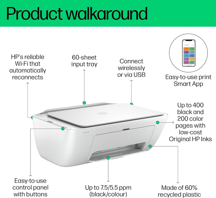 HP DeskJet Ink Advantage 2875 Wireless Print