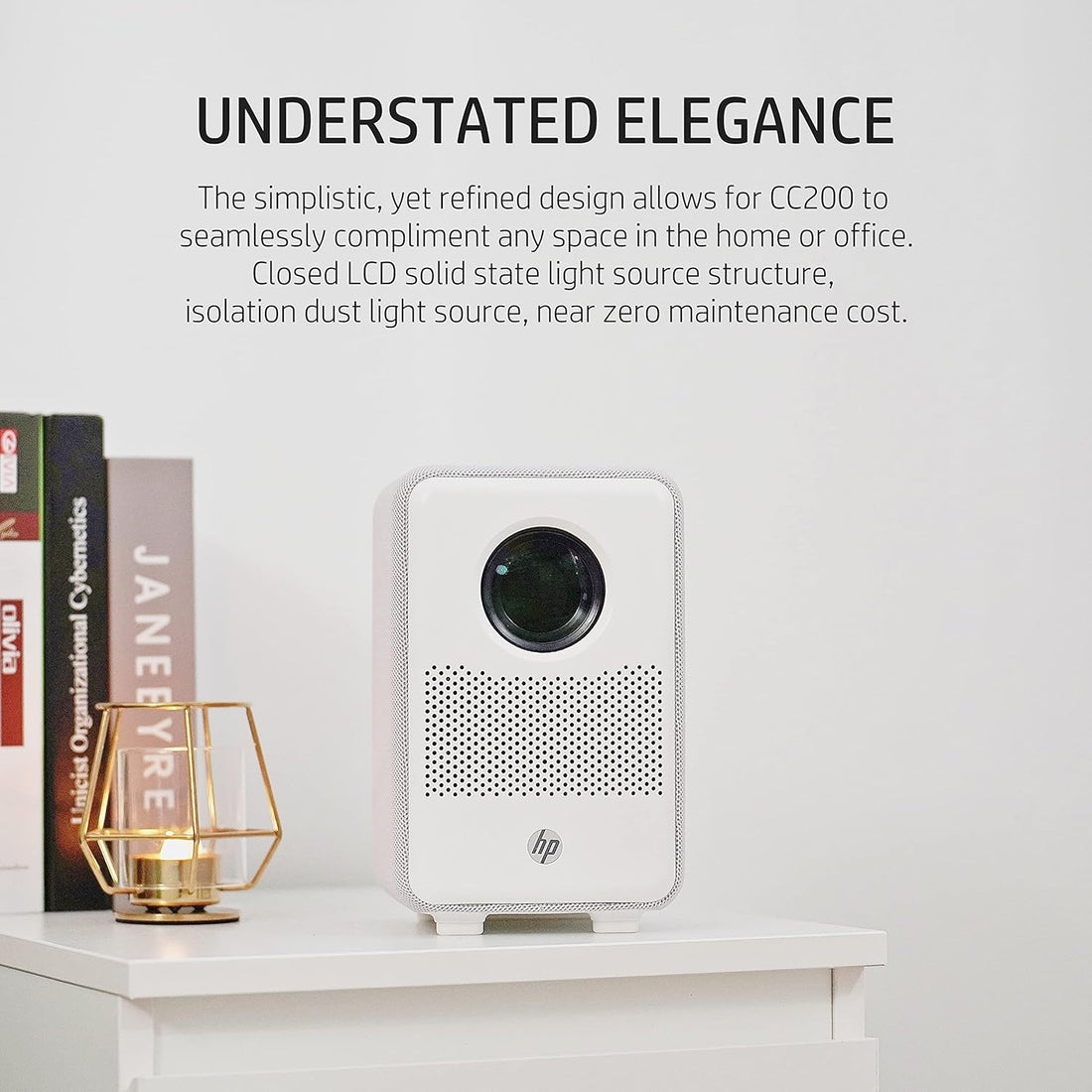 HP CC200 Projector Bundle with 84" Screen and Roku Express