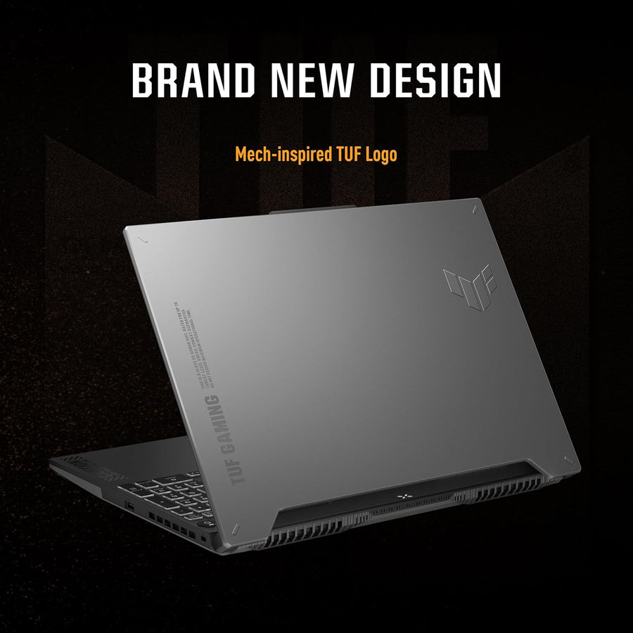 ASUS TUF F15 FX507VV-I7161G (Jaeger Gray), Gaming Laptop, i7-13620H 16GB 1TB PCIE G3 SSD, NV RTX4060, 8GB VRAM, WIN11 HOME, 15.6-inch FHD 1920X1080 16:9 144Hz, HD Webcam, Backlit-RGB-Eng-Arb-KB