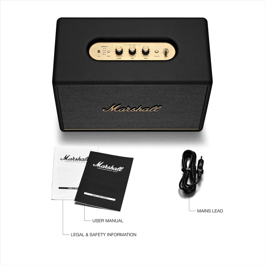 Marshall Woburn III 120W Premium Home Wireless Speaker with Bluetooth 5.2 and Multiple Inputs