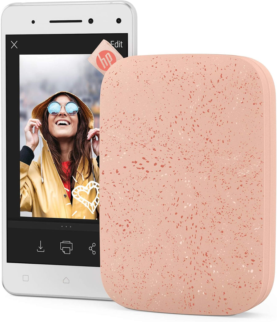 HP Sprocket Portable 2x3" Instant Photo Printer (Blush) Print Pictures on Zink Sticky-Backed Paper from your iOS & Android Device.