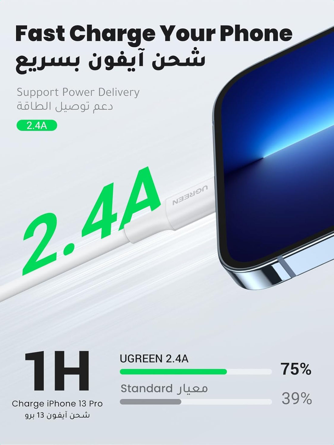UGREEN iPhone Charger Cable 1M