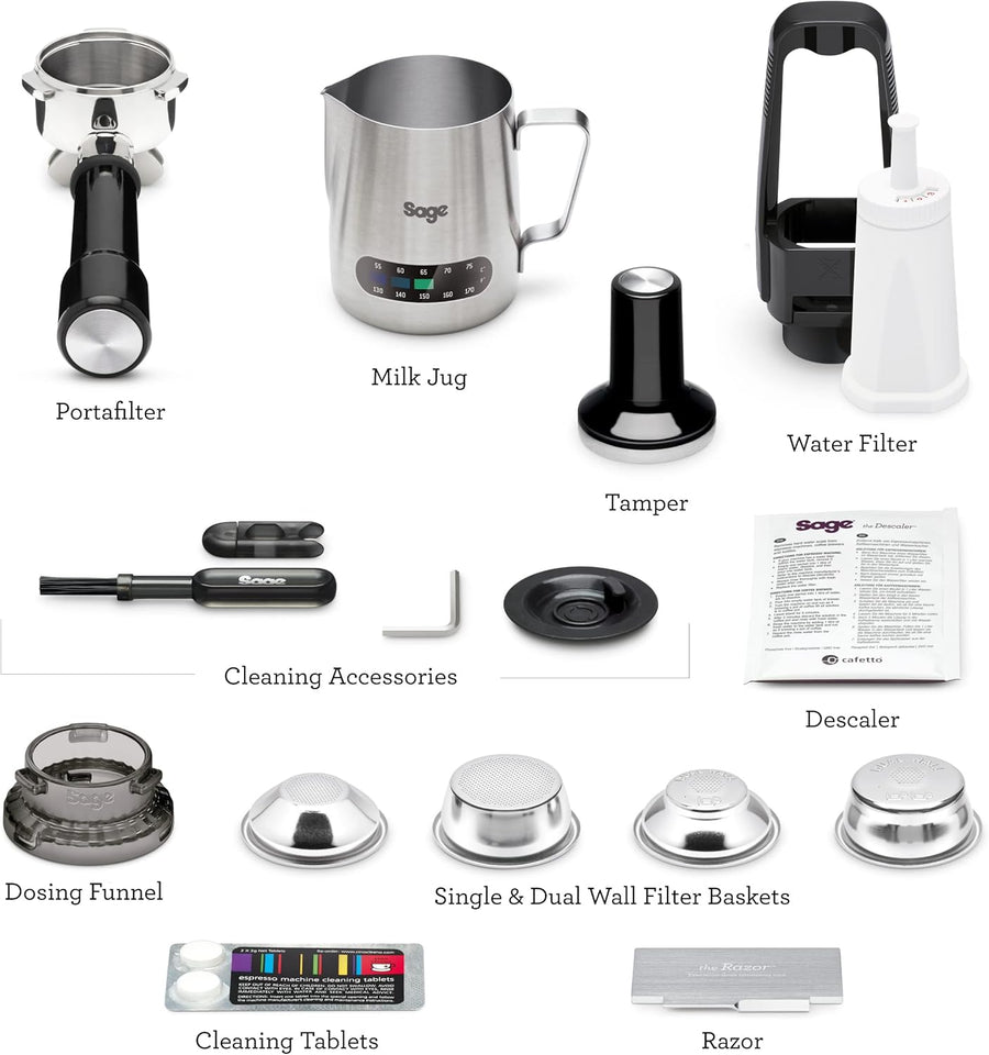 Sage - The Barista Express - Bean to Cup Coffee Machine with Grinder and Milk Frother